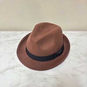 Classic Brown Fedora Hat